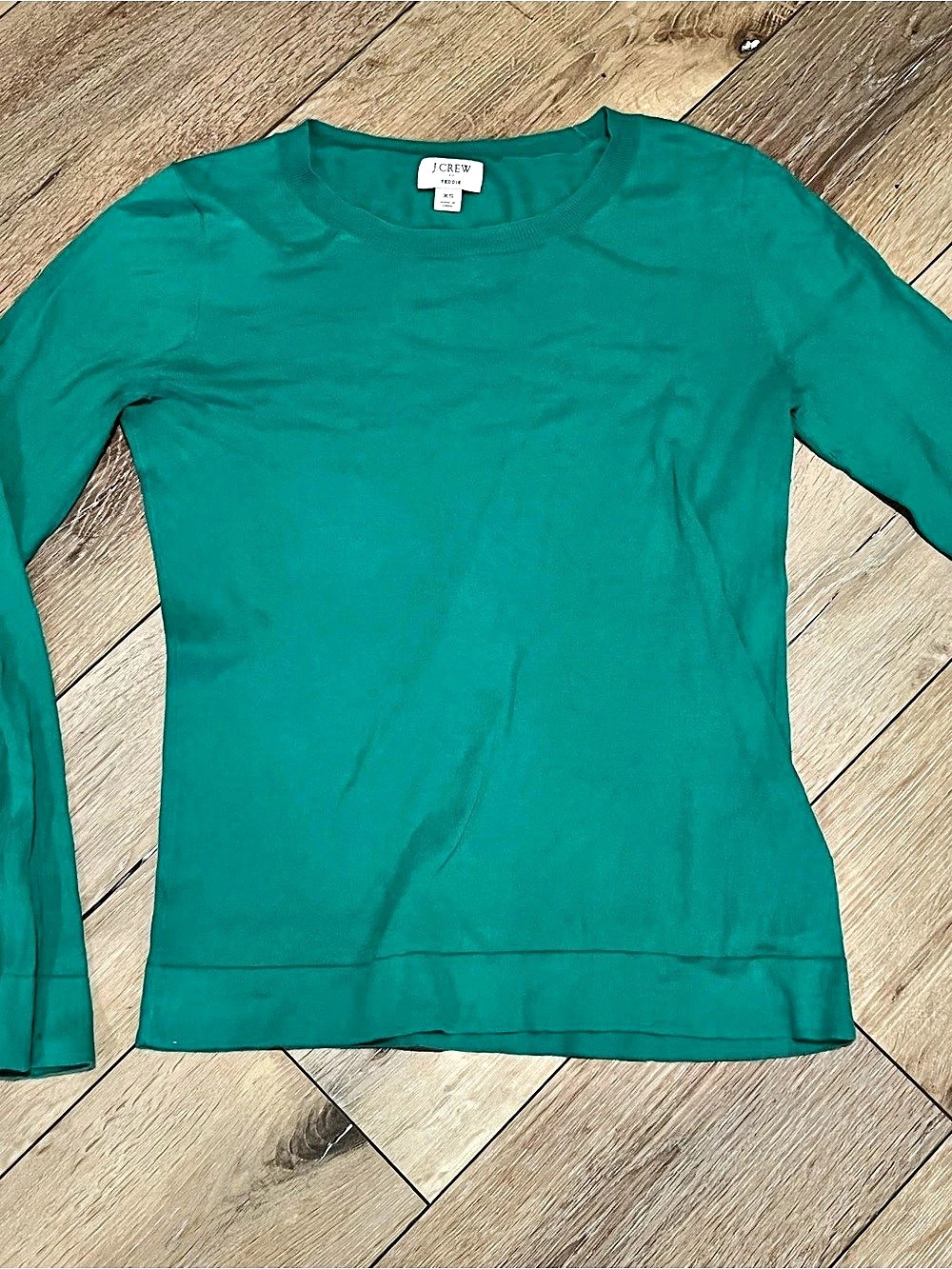 J.CREW Teddie Long Sleeve Top in Green Size XS